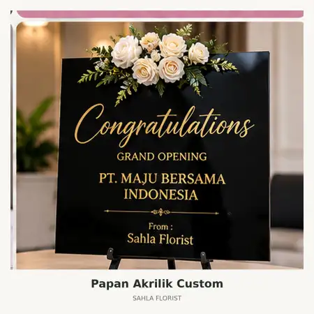 Papan Bunga Akrilik Rancasari